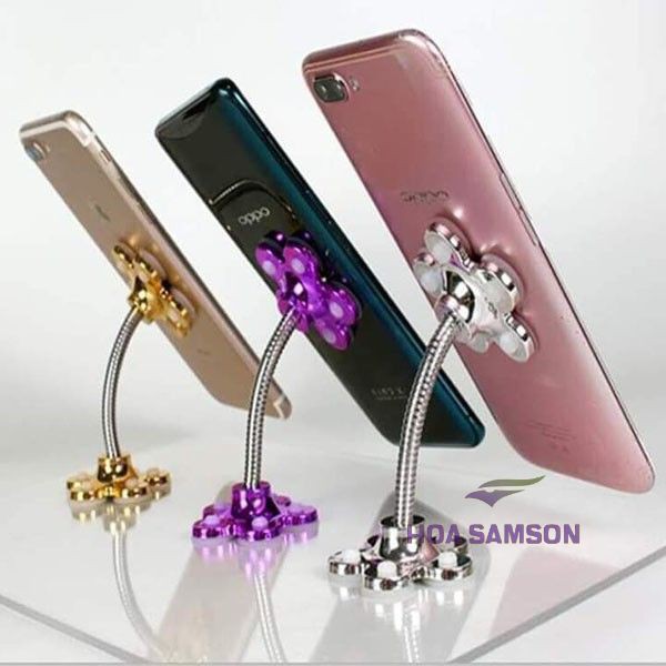 Giá đỡ điện thoại hình cánh hoa 2 đầu hút chân không siêu dính