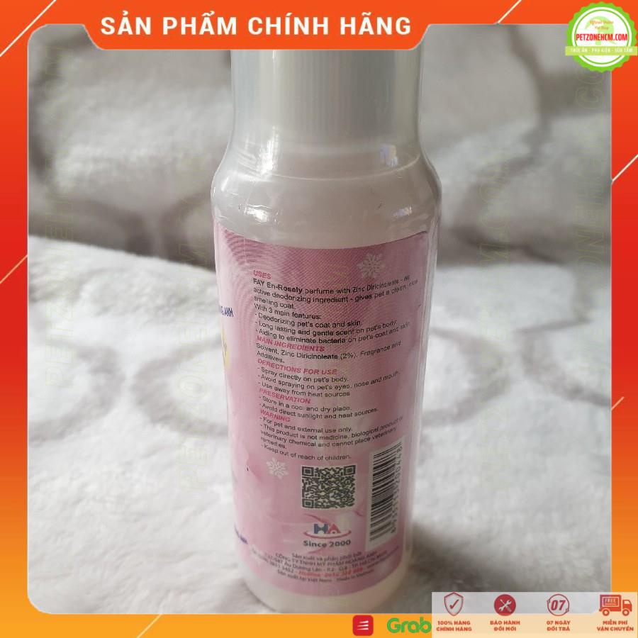 Nước hoa cho chó mèo Fay  FREESHIP  bộ đôi  Fay En-rosely chai 90ml và Fay CoolCherry 100ml