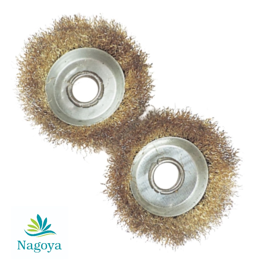 Chén Cước Đánh Rỉ , Bát Đánh Rỉ Sét , Cước Sợi Thép Vàng Dùng Cho Máy Mài cầm Tay , 85mm x 16mm