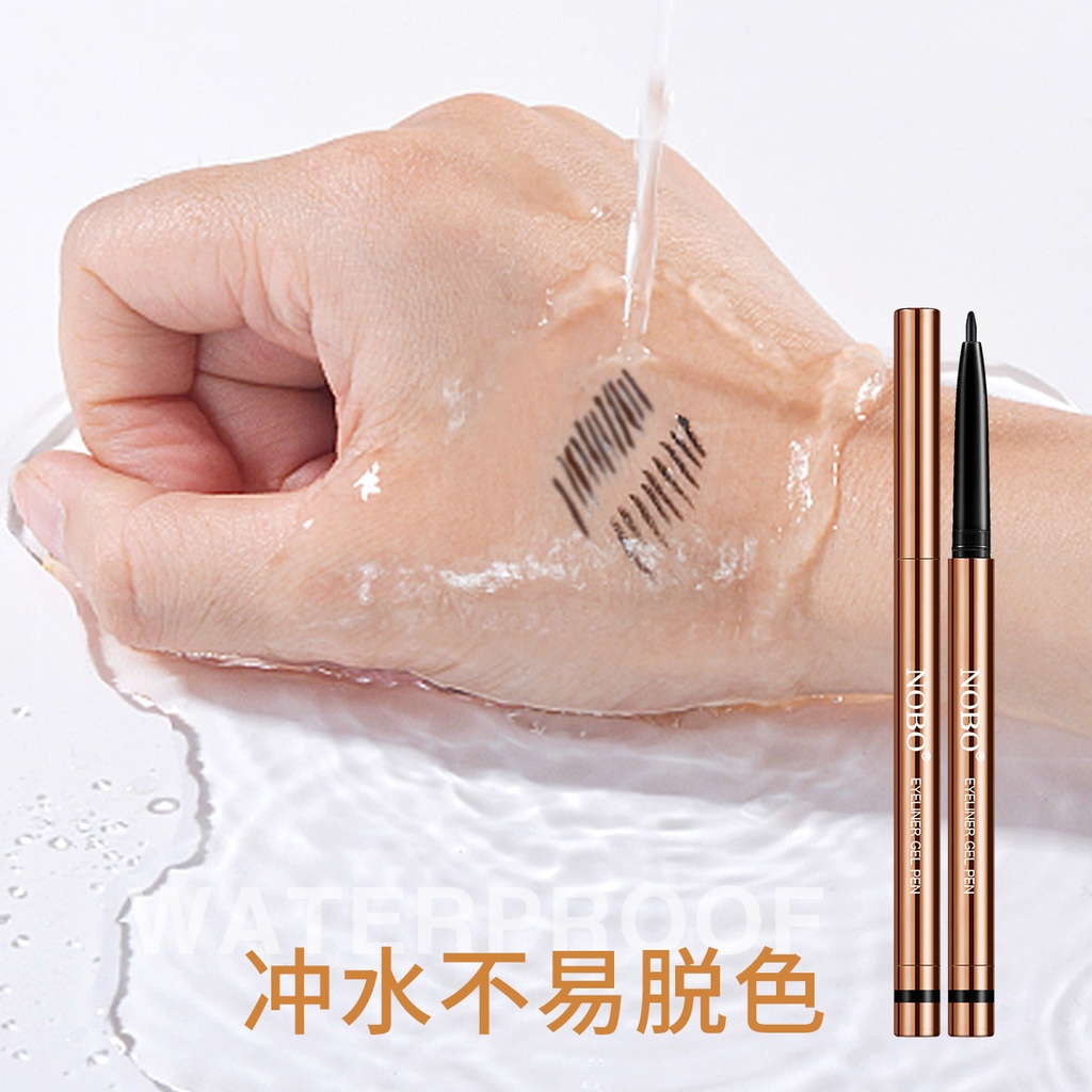Bút Kẻ Mắt Dạng Gel Mịn Màu Đen / Nâu Lâu Trôi Chống Thấm Nước NO.8044