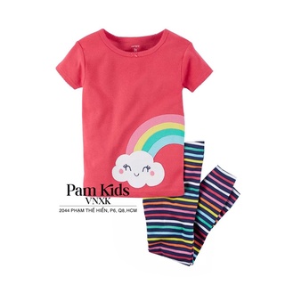P71 Bộ carter bé gái tay ngắn quần dài size 6m-6T