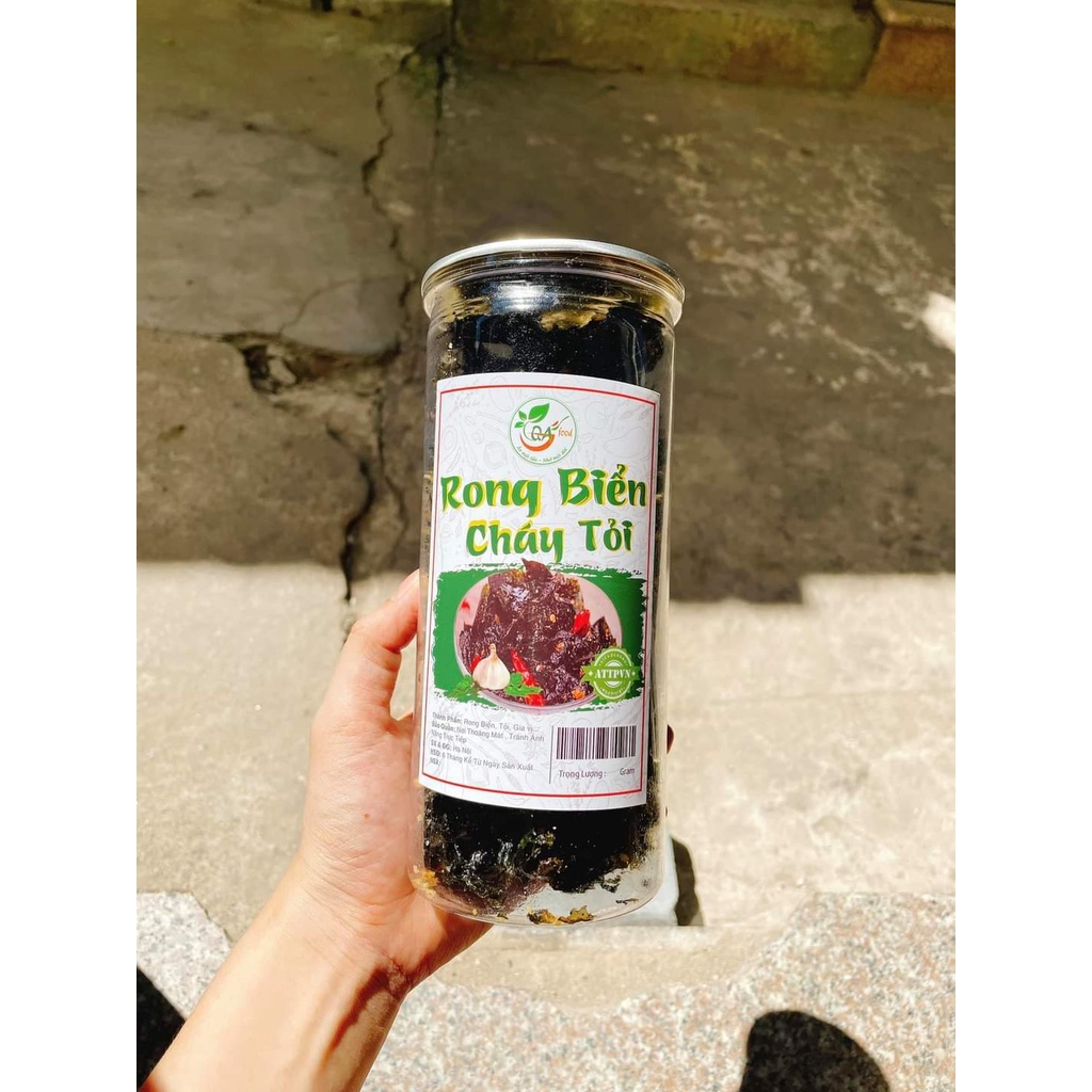 Rong biển cháy tỏi 160g đồ ăn vặt Hà Nội vừa ngon vừa rẻ