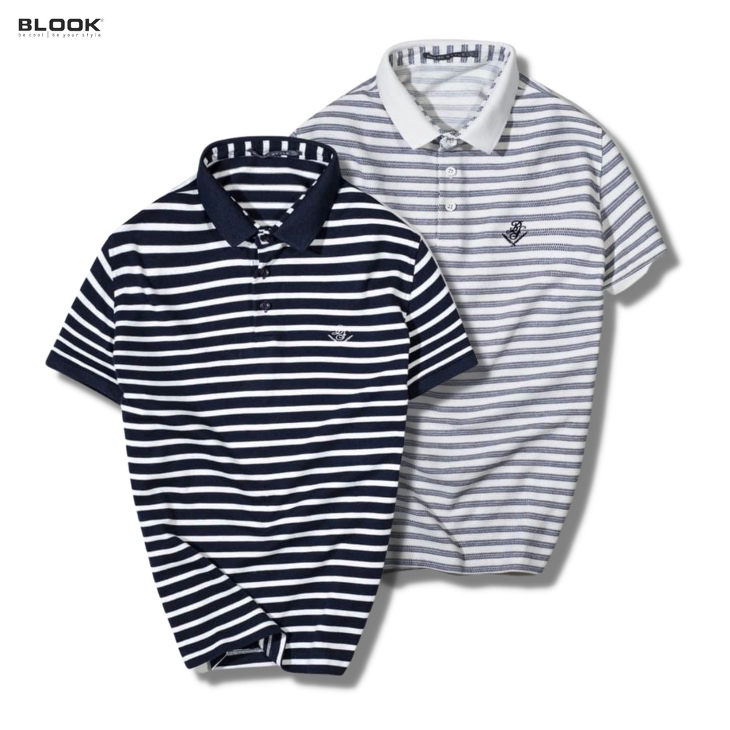 Áo polo nam slimfit BLOOK Vải thun cá sấu thun gân nhẹ dày dặn co gian 4 chiều mã 32084 (HÌNH THẬT)
