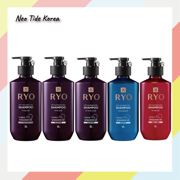 RYO Dầu Gội Trị Rụng Tóc 9EX 400ml-5 Loại Tùy Chọn