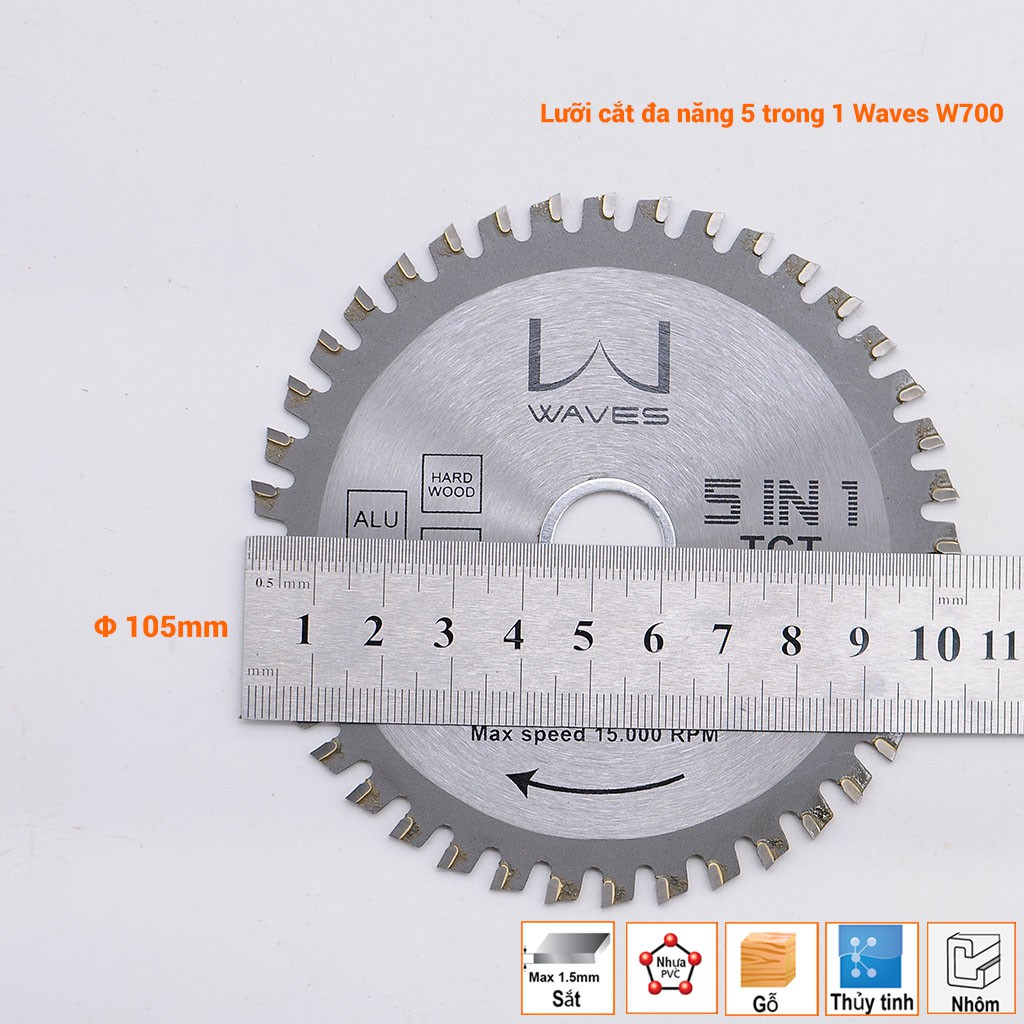LƯỠI CƯA ĐA NĂNG 5 IN 1 WAVES W700 105x1.8x20/40T