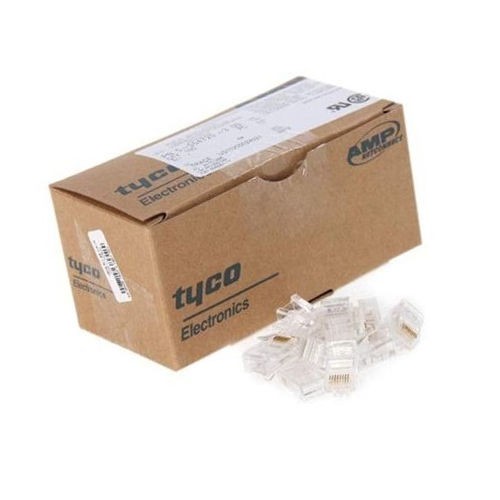 Đầu mạng RJ45 CAT5 AMP Đầu bọc sắt/ Đầu bọc nhữa (Hộp 100 Cái)