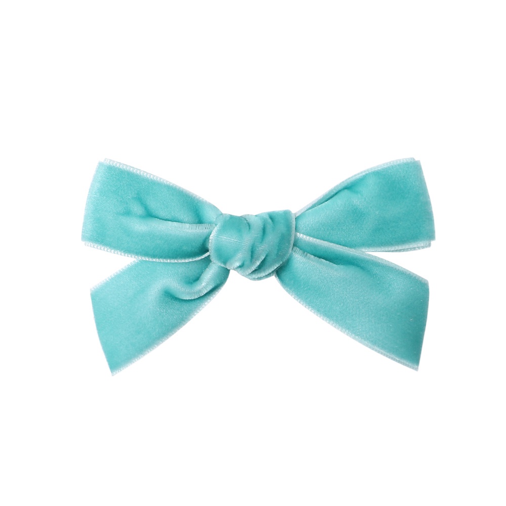 Set 2 kẹp tóc KIDSBOWS đính nơ vải nhung 3.1 inch xinh xắn dễ thương dành cho bé gái