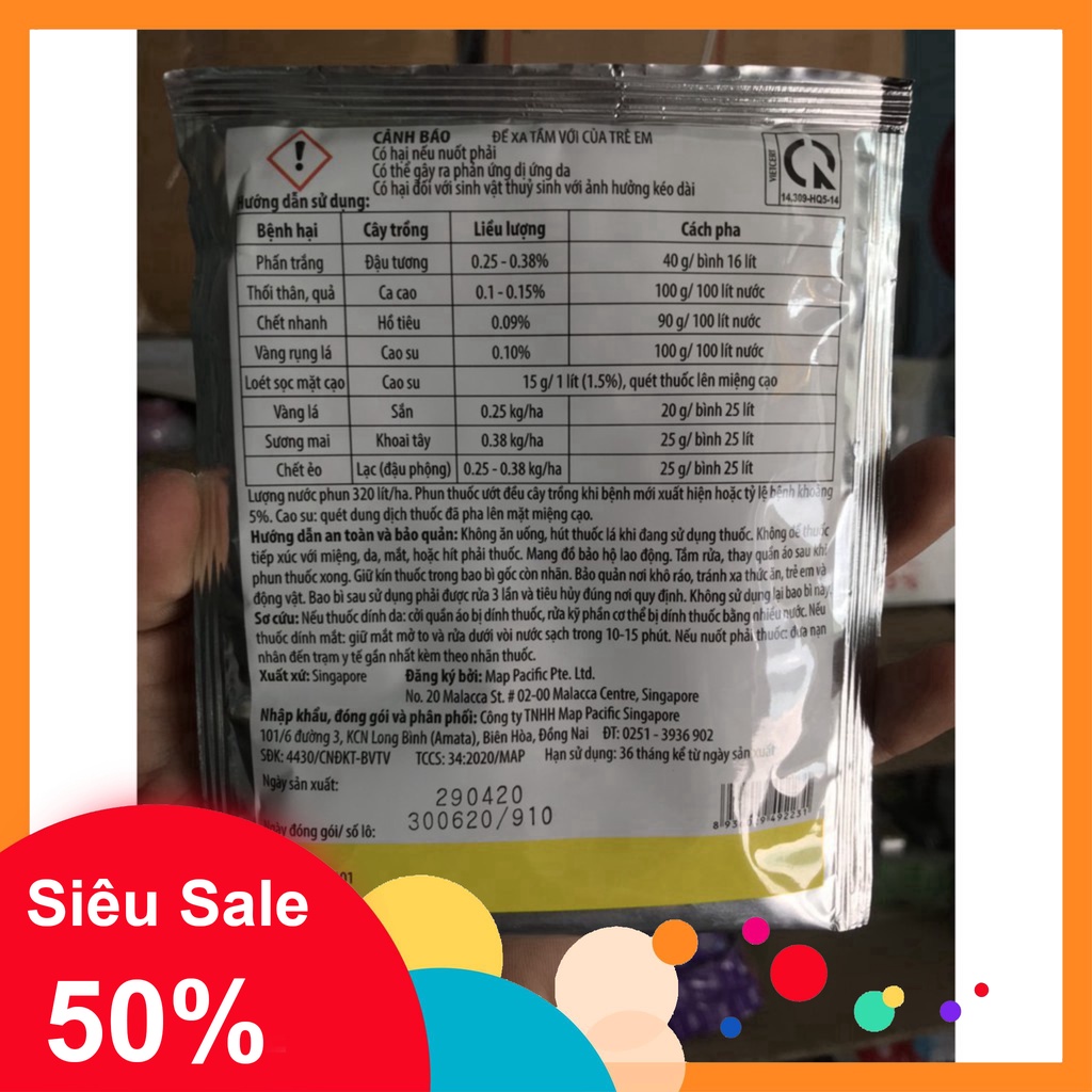 Nhập AFFINS20K Thuốc trừ bệnh nấm cây trồng Mataxyl 500WP gói 25gr-  CHÍNH HÃNG