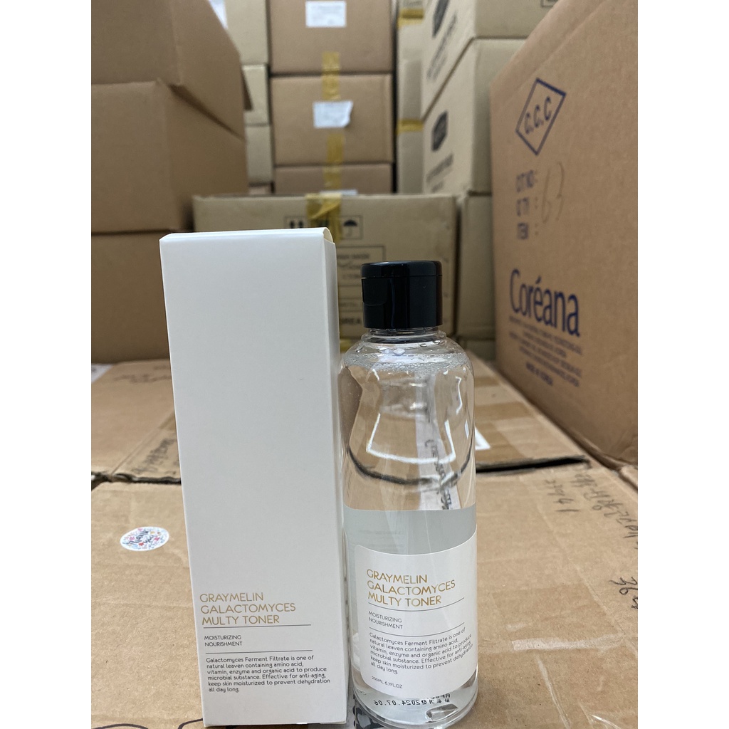 Toner Dưỡng Ẩm Và Làm Trắng Graymelin Galactomyces Multi Toner 200ml