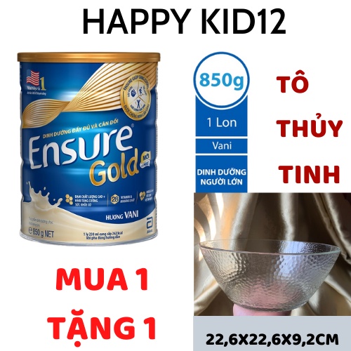 Sữa bột Ensure Gold Vani 850g date 2/2024