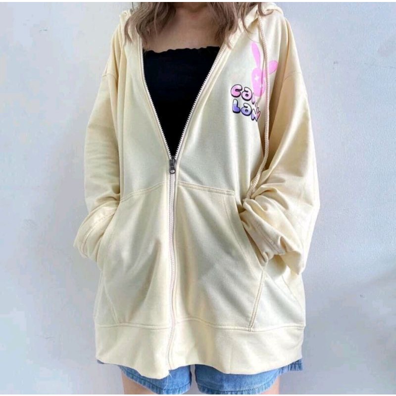 ÁO KHOÁC HOODIE NỮ CÓ TIA KÉO IN HÌNH CUTE