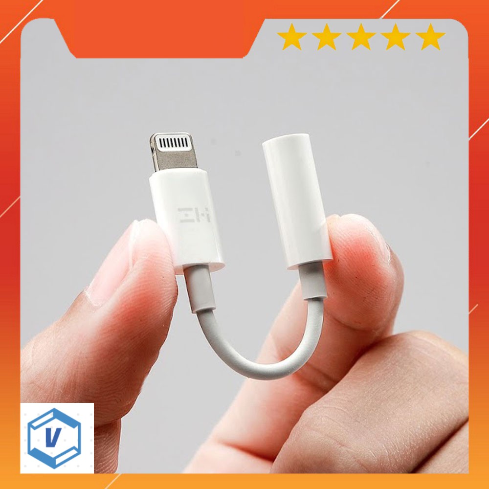 Jack chuyển đổi chân sạc IPsang chân Tai Nghe 3.5mm Cho IPCó Mic đàm thoại FULL BOX