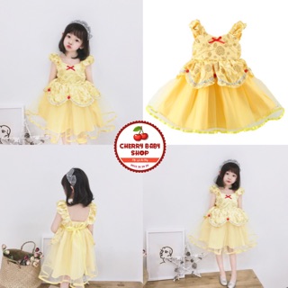 Váy Công Chúa Cổ tích màu vàng sang chảnh