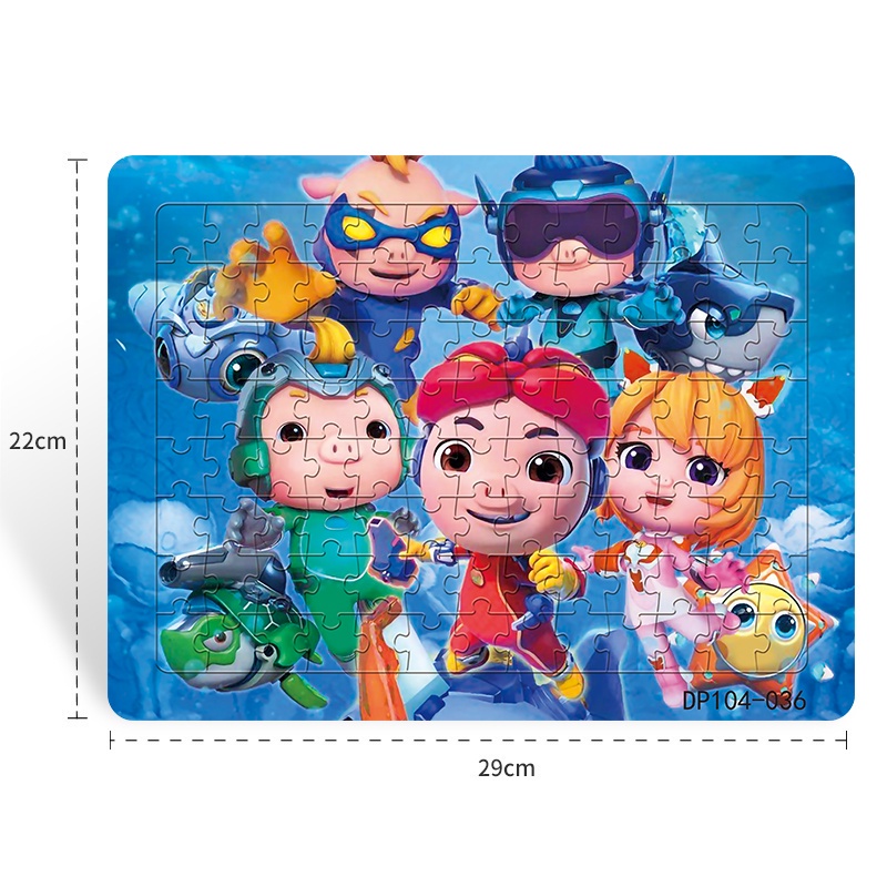 Bộ Đồ Chơi Xếp Hình Hoạt Hình 3 + Gồm 104 Mảnh Ghép Đáy Giáo Dục Sớm Cho Bé