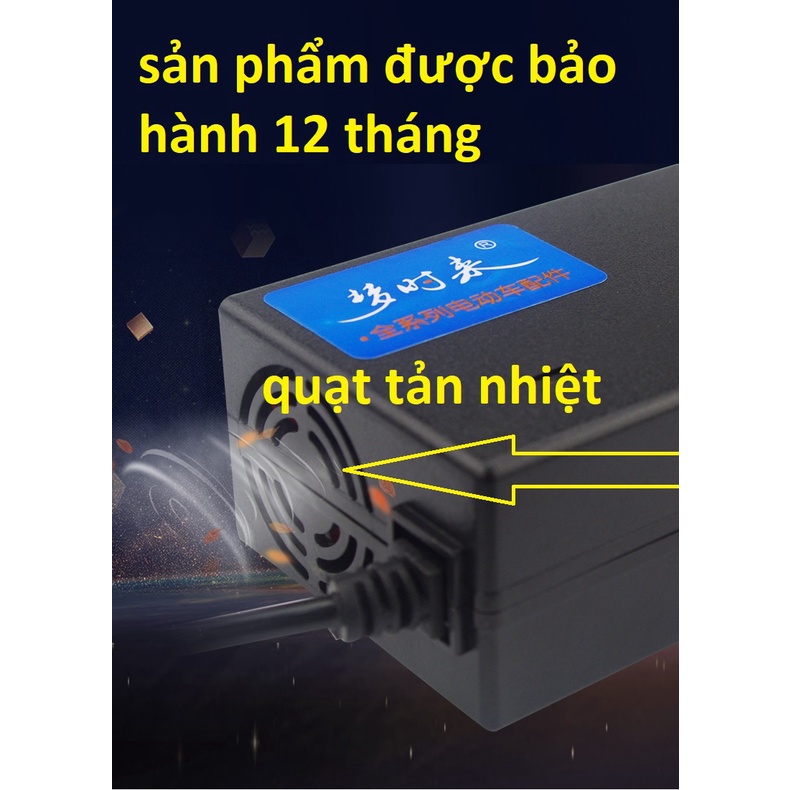 bộ sạc xe điện 42v dùng pin lithium 36v chân tròn to 3 lỗ loại tốt