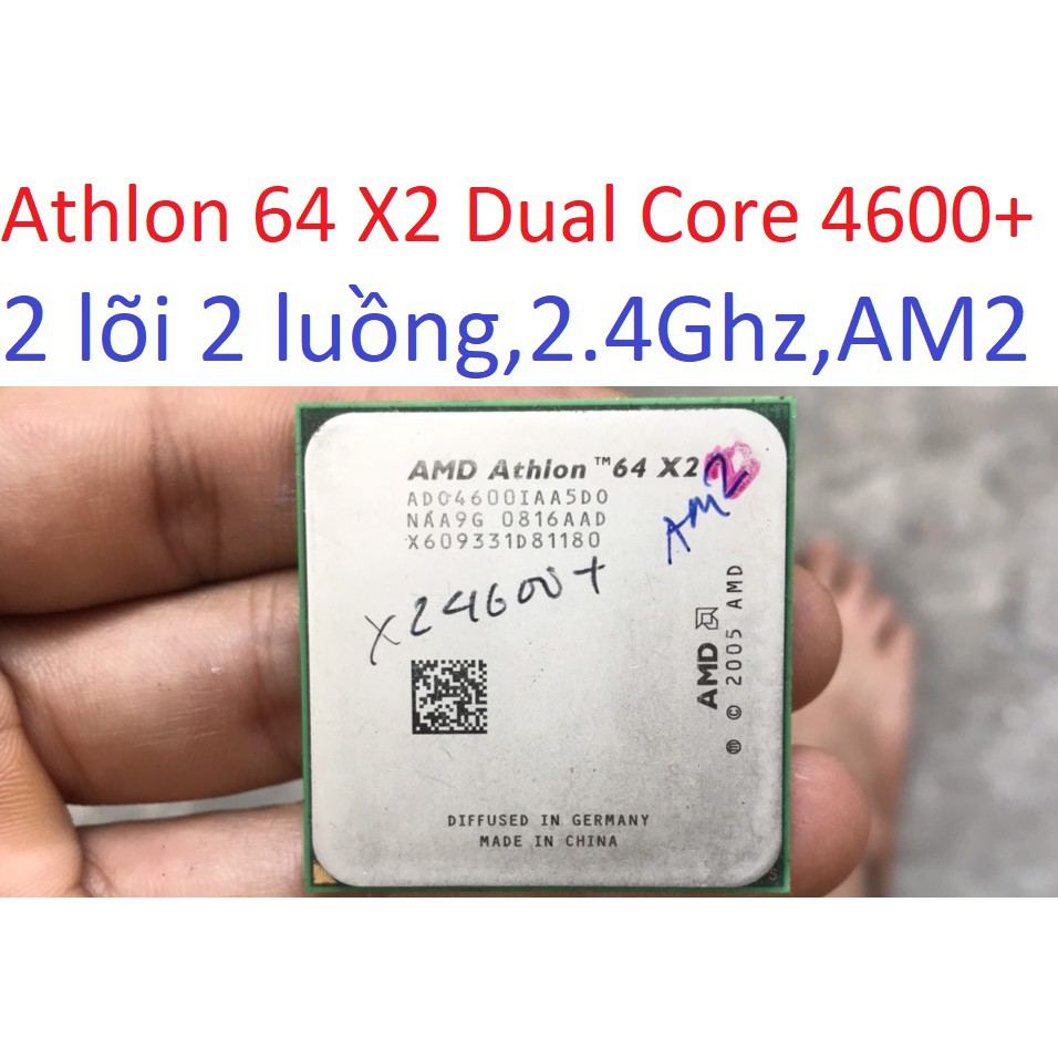 tặng keo - bộ vi xử lý CPU Athlon 64 X2 Dual Core 4600+ socket am2 cho máy tính pc processor AD04600IAA5D0