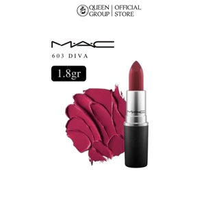 Son mac mini matte lipstick 603 diva màu đỏ mận 1.8gr