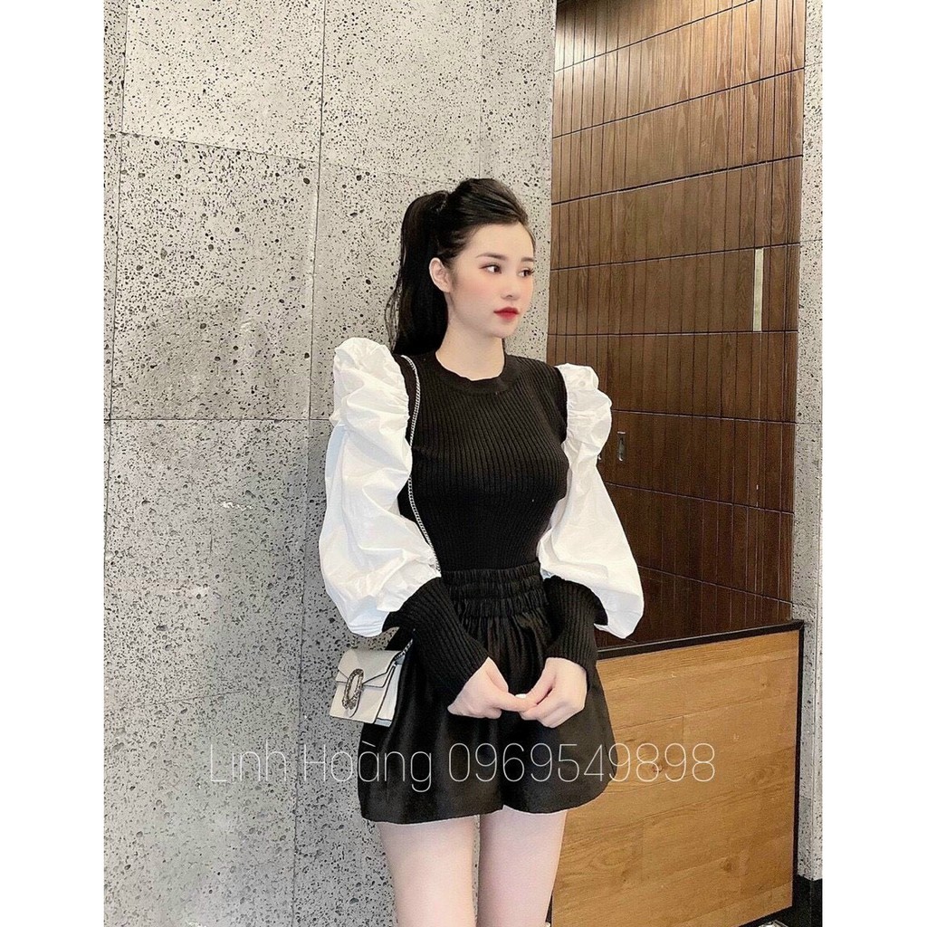 Áo len tay phồng hàng QCCC Chip