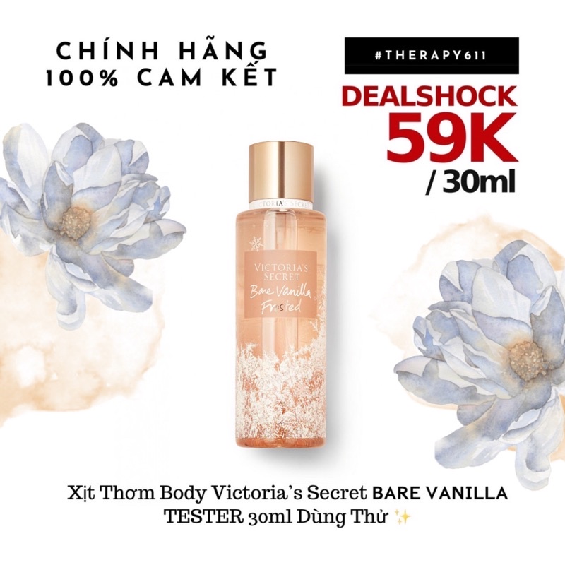 [𝗦𝗔𝗟𝗘]..::✨Xịt Thơm Body Victoria’s Secret Bare Vanilla Frosted ✨::..