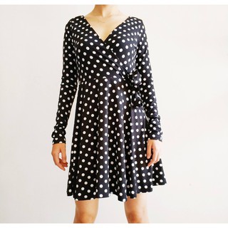 ĐẦM CHẤM BI TAY DÀI FOREVER 21