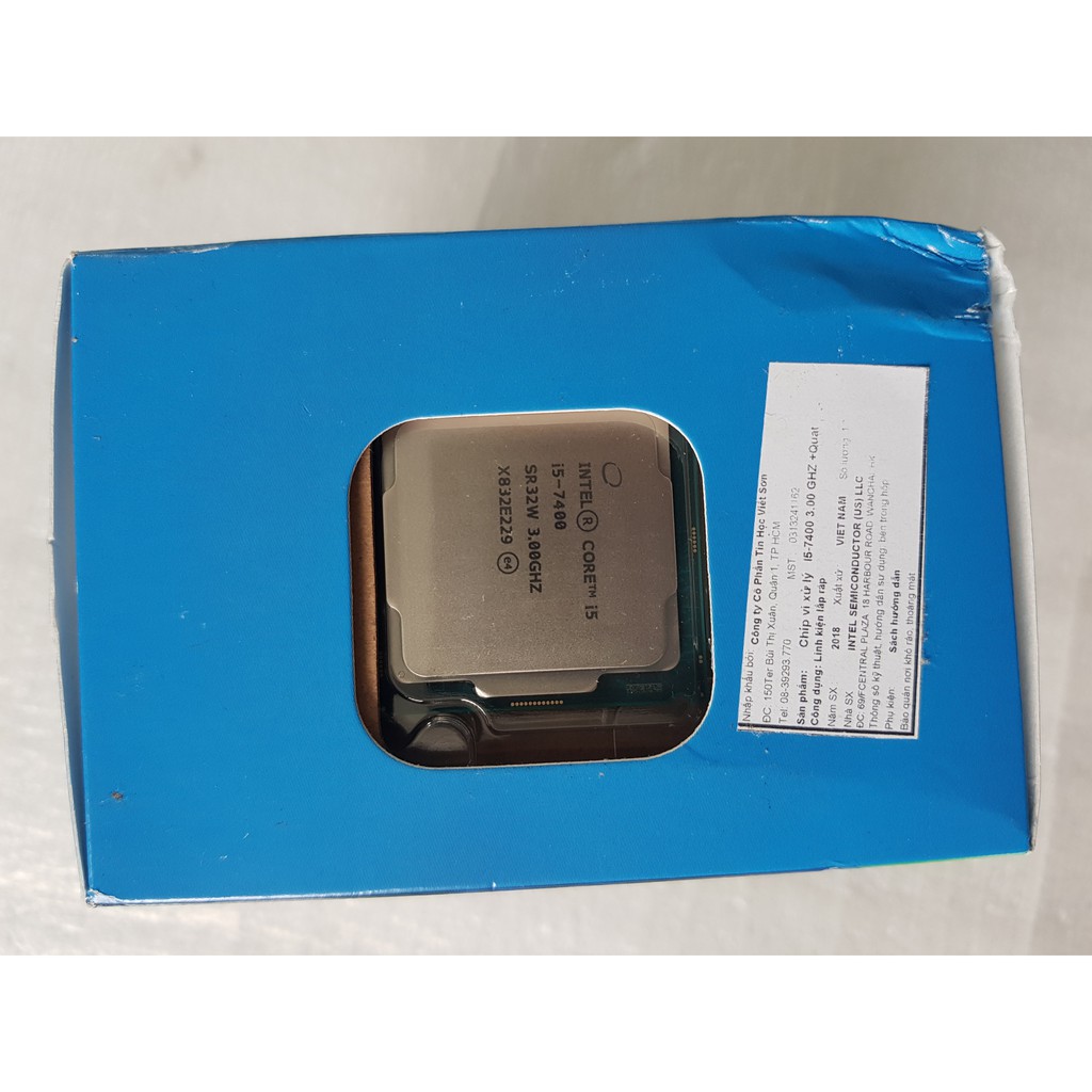 CPU Intel Core I5-7400 (3.0GHz - 3.5GHz)