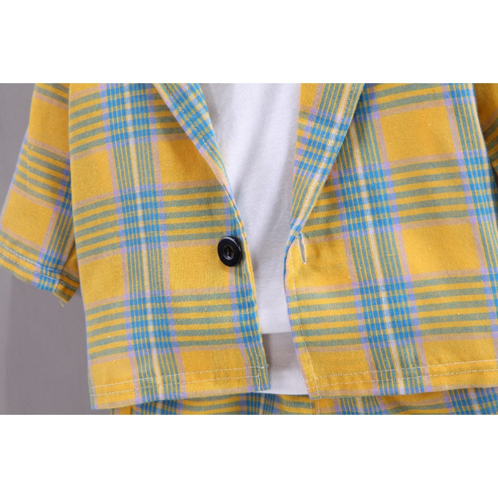 Bộ vest tay lỡ thanh lịch cho bé diện Hè (8-17kg), Chất liệu mỏng mát, thiết kế sang trọng, 2 màu cá tính