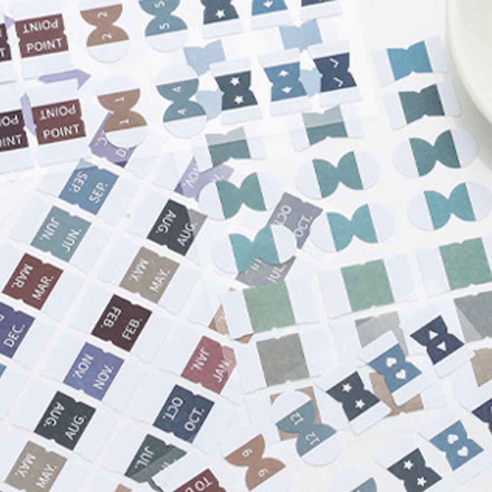 Sticker Giấy Dán Trang Trí Sổ Tay Nhiều Hình Dạng Màu Sắc Phong Cách Vintage