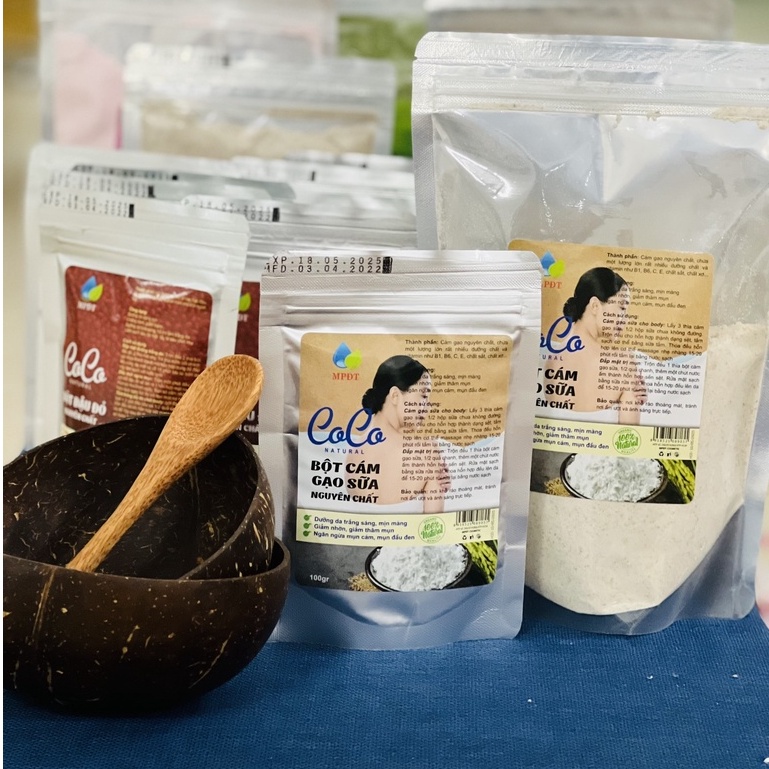 (Gía sỉ 1kg ) Cám Gạo Sữa, Bột Cám Gạo Sữa nguyên chất trắng da , se khít lỗ chân lông