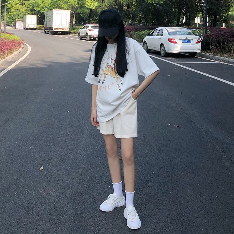 Quần Short Thể Thao Nữ Lưng Cao Dây Rút Thời Trang Hàn Quốc