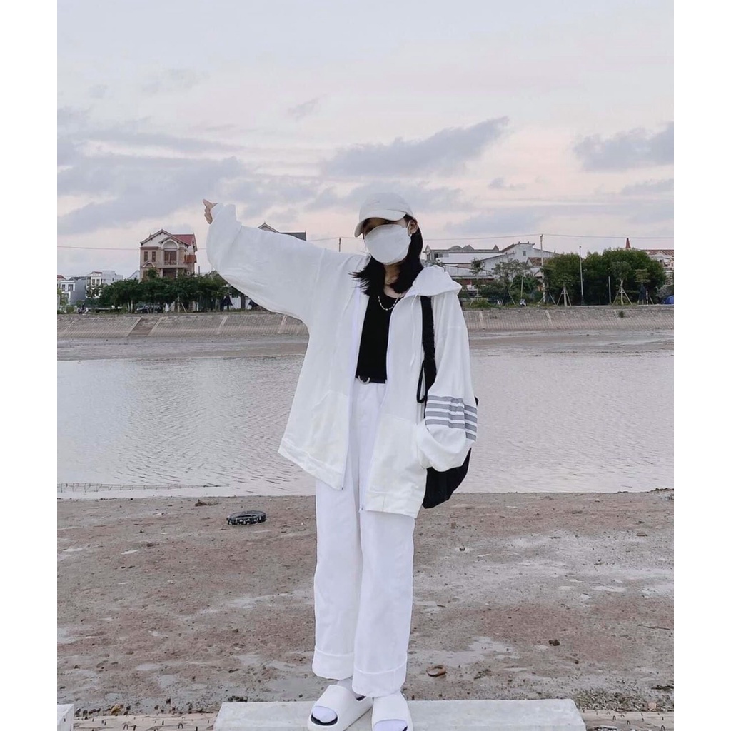 Áo Khoác Nữ, Áo Nỉ Vạch Tay 2 Màu Cực Hot | BigBuy360 - bigbuy360.vn