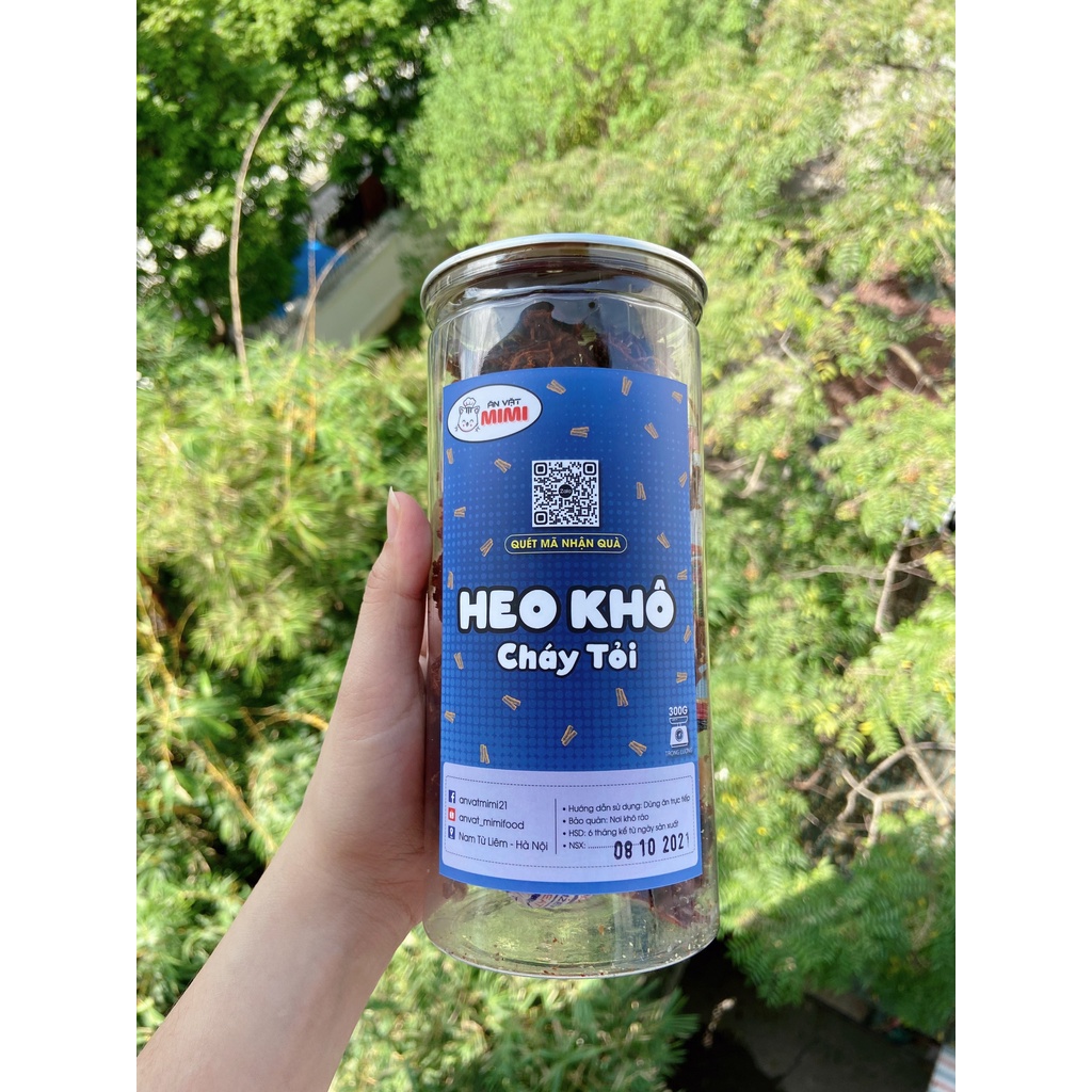 Heo khô cháy tỏi Mimi | Đồ ăn vặt Hà Nội | 300gr | BigBuy360 - bigbuy360.vn