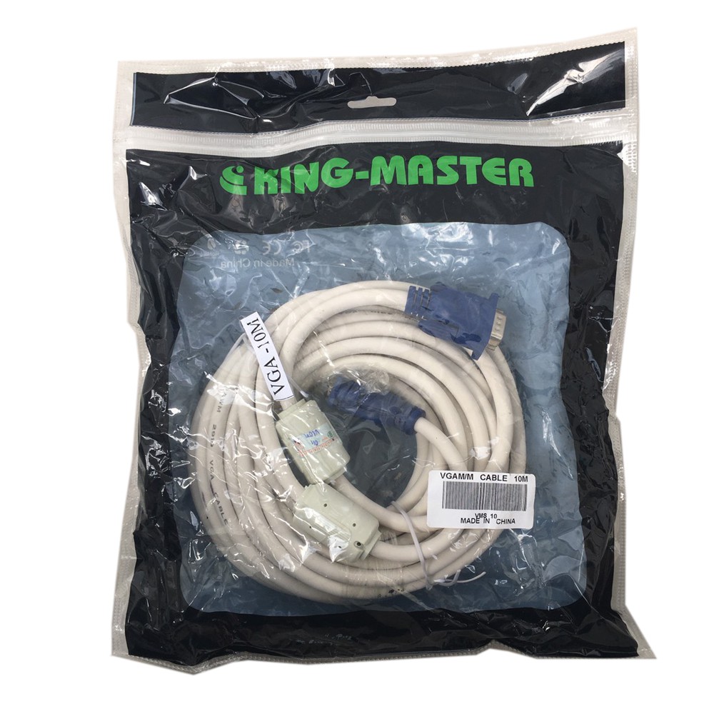 Cáp VGA 10m KingMaster VMS10 (3+5) FullHD sắc nét - Hàng chính hãng