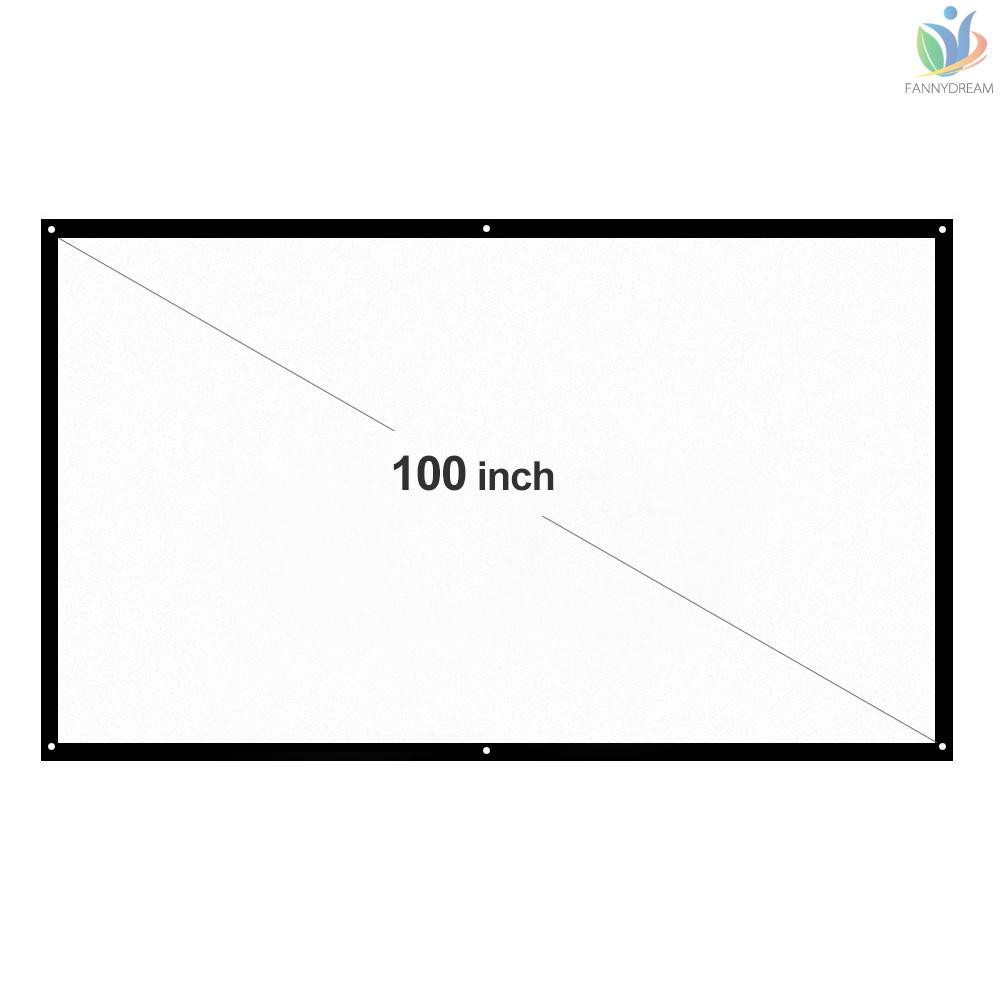 Màn Chiếu Treo Tường H100 100 '' Hd 16: 9 100 Inch