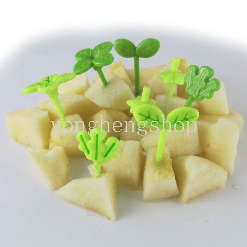 Set 8 Nĩa Ăn Trái Cây Hình Chiếc Lá