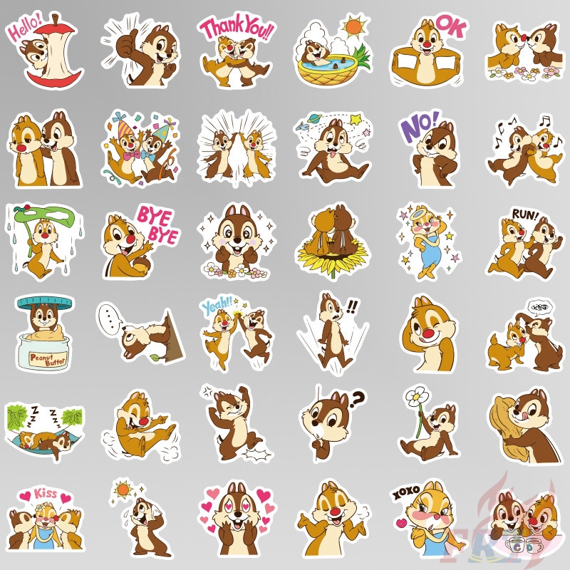 ❉ Chip &amp; Dale - Series B Disney Stickers ❉ 40Pcs/Set DIY Decals Stickers for Diary Laptop Scrapbooks Skateboard