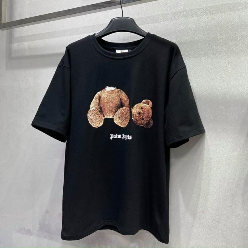 Áo thun gấu Pa Lm  unisex nam nữ form rộng, áo ulzzang gấu đứt đầu Palm Angles Unisex; đôi; nhóm