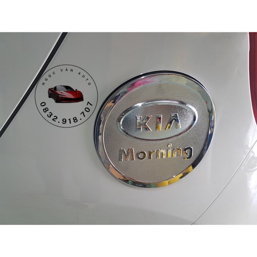 Ốp nắp bình xăng Kia Morning 2012-2020, mạ crom