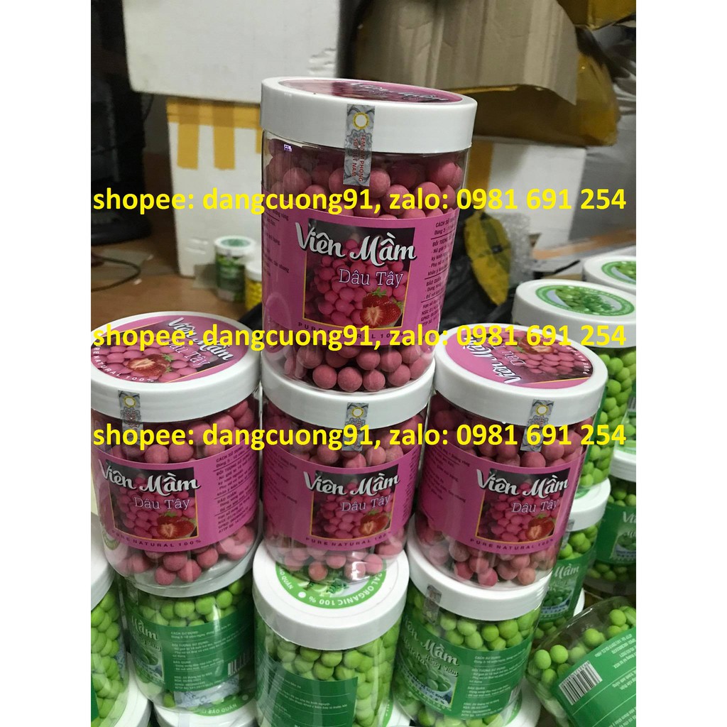 viên mầm dâu tây ( hũ 500g )