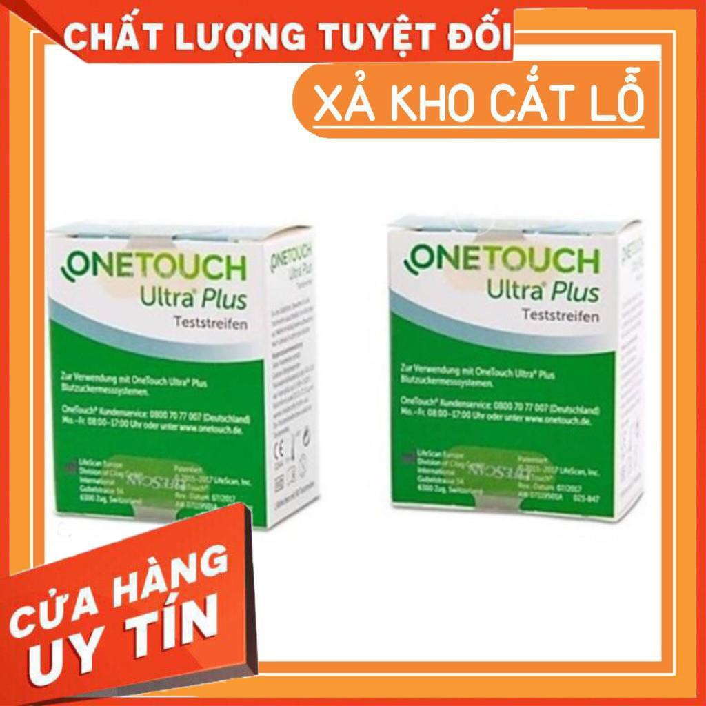 [FREE SHIP - SIÊU SALE][Tặng 10 kim lấy máu] Hộp 25 Que thử đường huyết One touch Ultra plus, thử tiểu đường onetouch