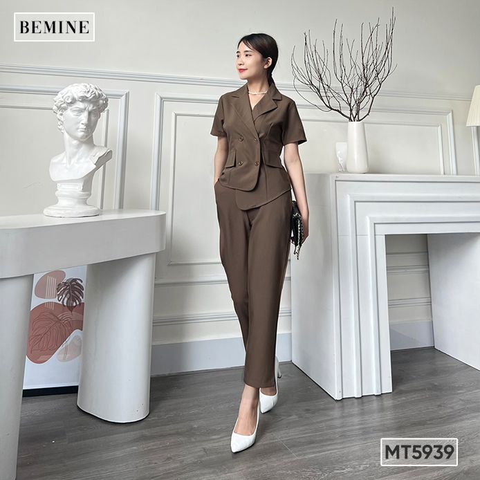 Set quần vest áo kiểu lệch tà BEMINE MT5939