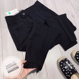 Quần baggy vạt lệch cho nữ