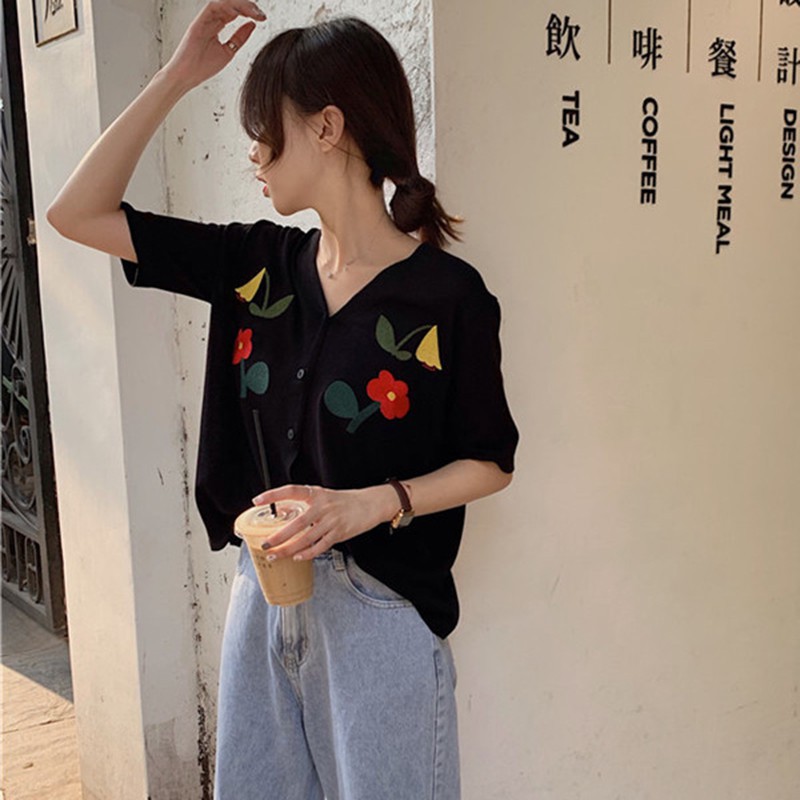 Áo Khoác Cardigan Dài Tay Họa Tiết Hoa Thời Trang Nữ Tính | BigBuy360 - bigbuy360.vn