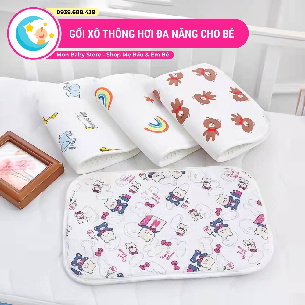 Gối cho bé sơ sinh thông hơi mềm mại - Gối thông hơi cho bé sơ sinh