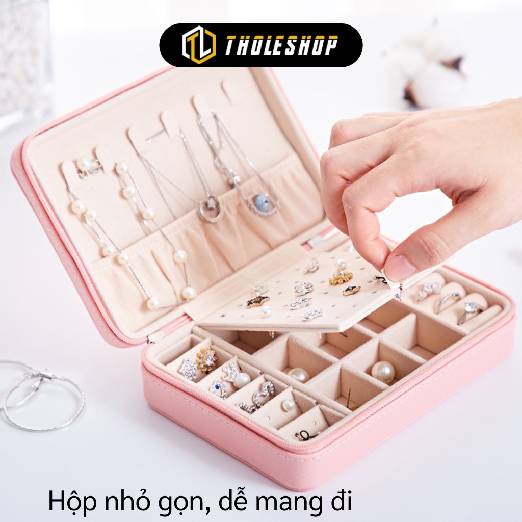 Hộp Đựng Trang Sức - Hộp Lưu Trữ Dây Chuyền, Khuyên Tai, Nhẫn Bọc Da Pu Sang Trọng 9505