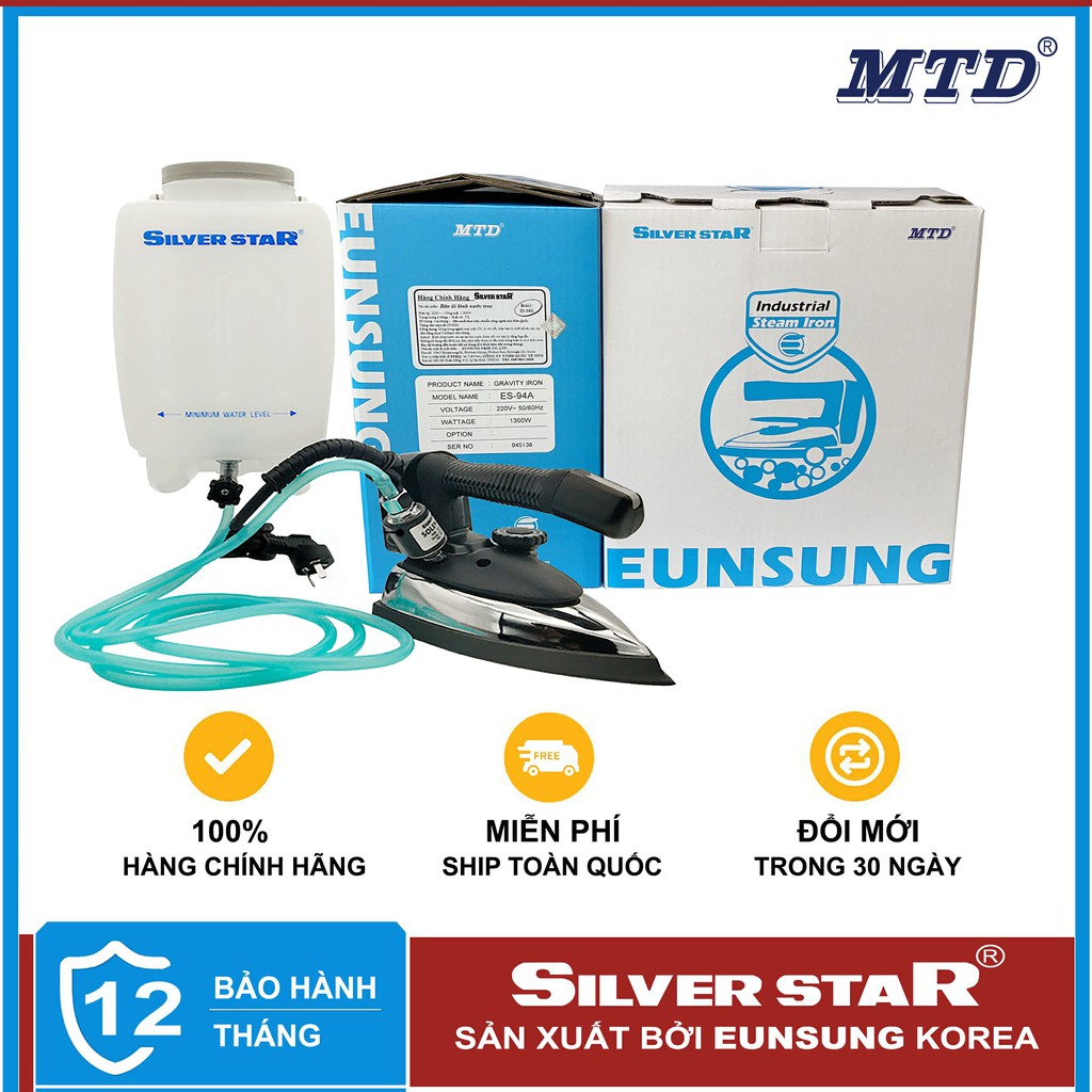 Bàn ủi hơi nước bình treo công nghiệp ES-300 SILVER STAR - Hàng chính hãng