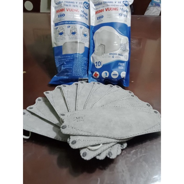 COMBO 50 CHIẾC KHẨU TRANG 4D MINH VƯỢNG MASK KF94 HÀNG CHẤT LƯỢNG CAO