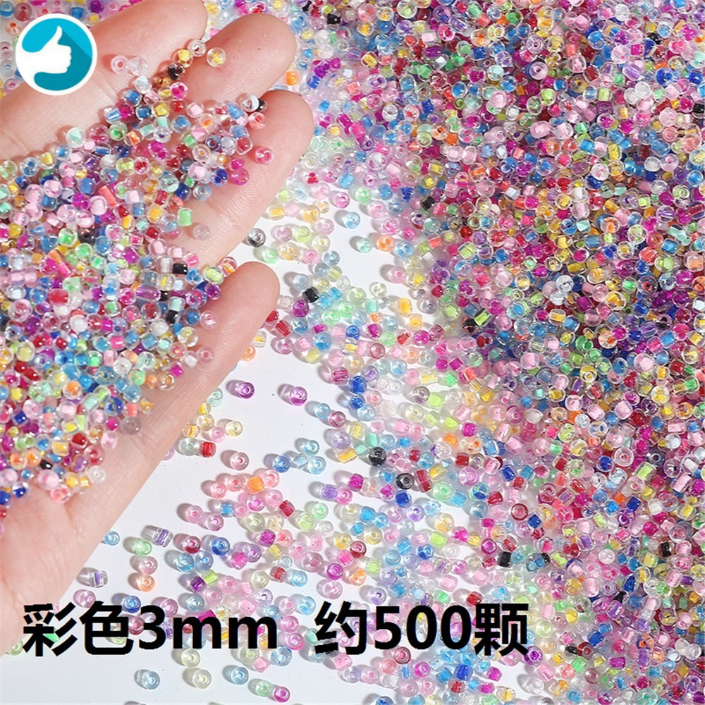 Set 500 hạt acrylic màu kẹo 3mm tự làm trang sức