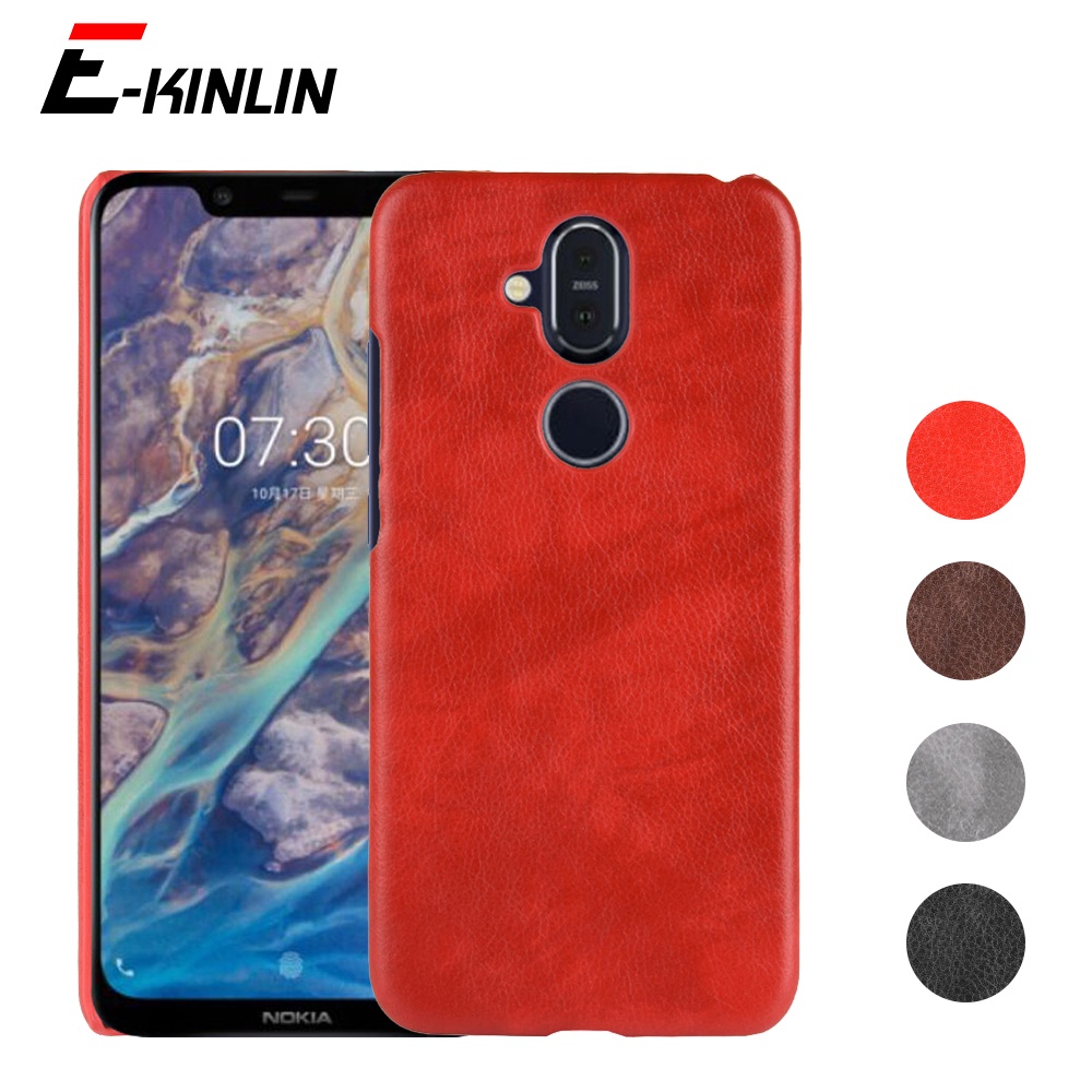 Ốp Điện Thoại Da PU Nhựa Cứng Sang Trọng Cho Nokia X10 X20 X71 23 M 1 Plus 8 V 5G UW 9 PureView