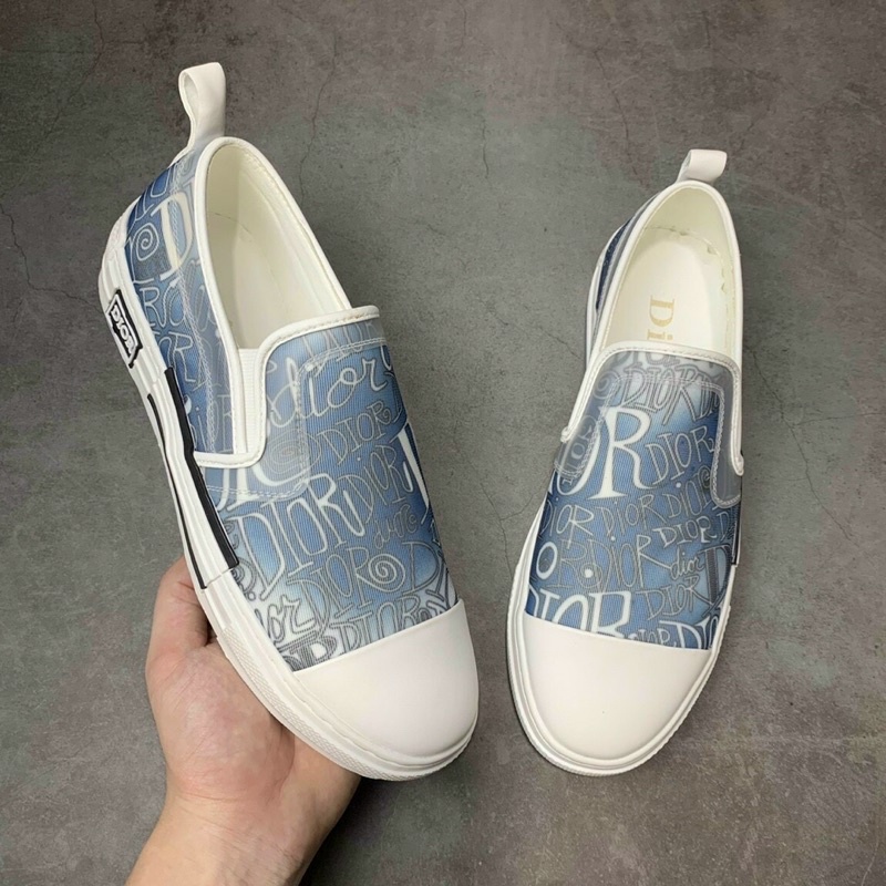 Giày slipon nam dio họa tiết 3d da lộn đế cao su tăng chiều cao hàng Fullbox.