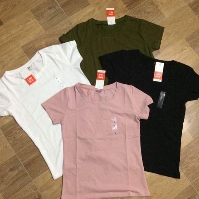 áo phông uniqlo phom cổ tròn chuẩn chất cottong dư chuẩn, co dãn , mặc rộng dãi phối đồ siêu dễ ko kén dáng người mặc